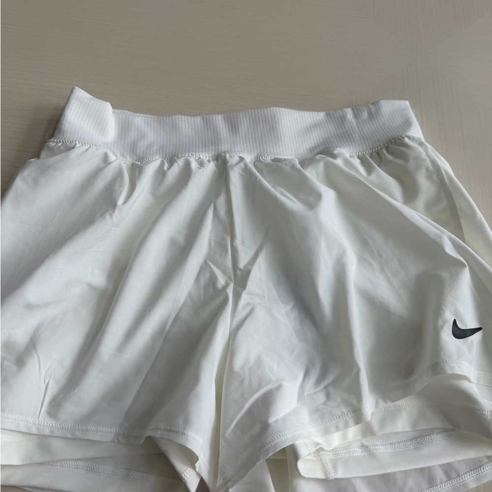 Nike Women's White Athletic Skort-Style Running Shorts